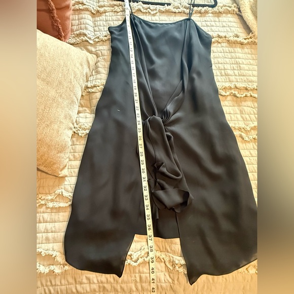 Vintage 1990s Linda Allard for Ellen Tracy Black Silk Slip Dress - Picture 10 of 11